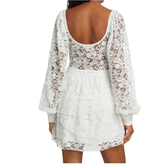 LoveShackFancy Alela Embroidered Lace Mini Dress Size 6 - Picture 2 of 12